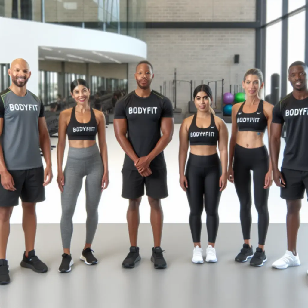 BodyFiit Club edzőcsapat a fitneszteremben