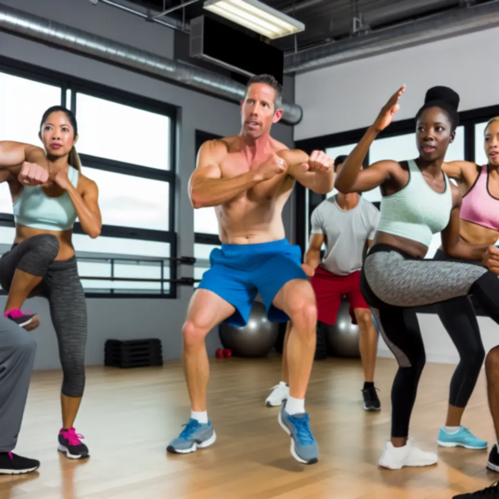 Edző vezet egy intenzív edzést a BodyFiit Club edzőtermében