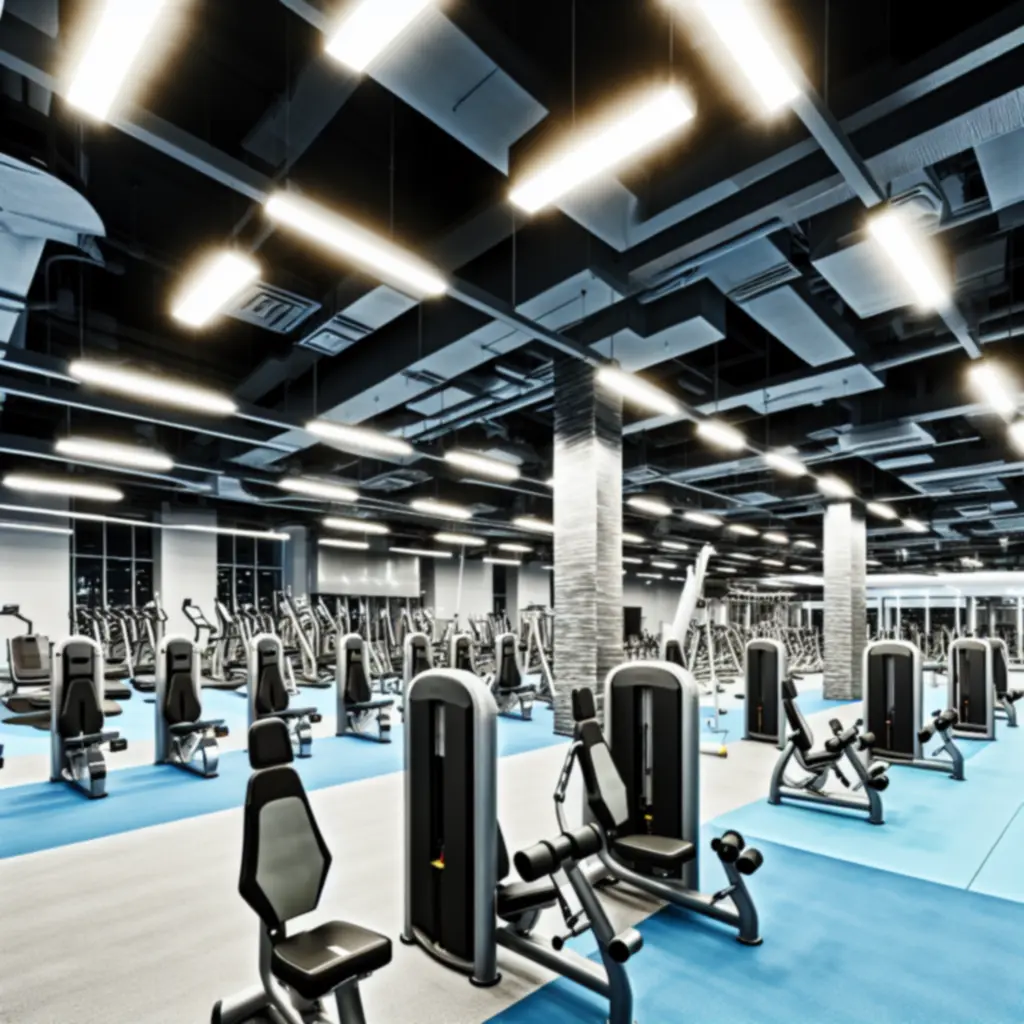 BodyFiit Club modern fitneszterem: gépsorok, funkcionális zóna és tágas, világos tér.