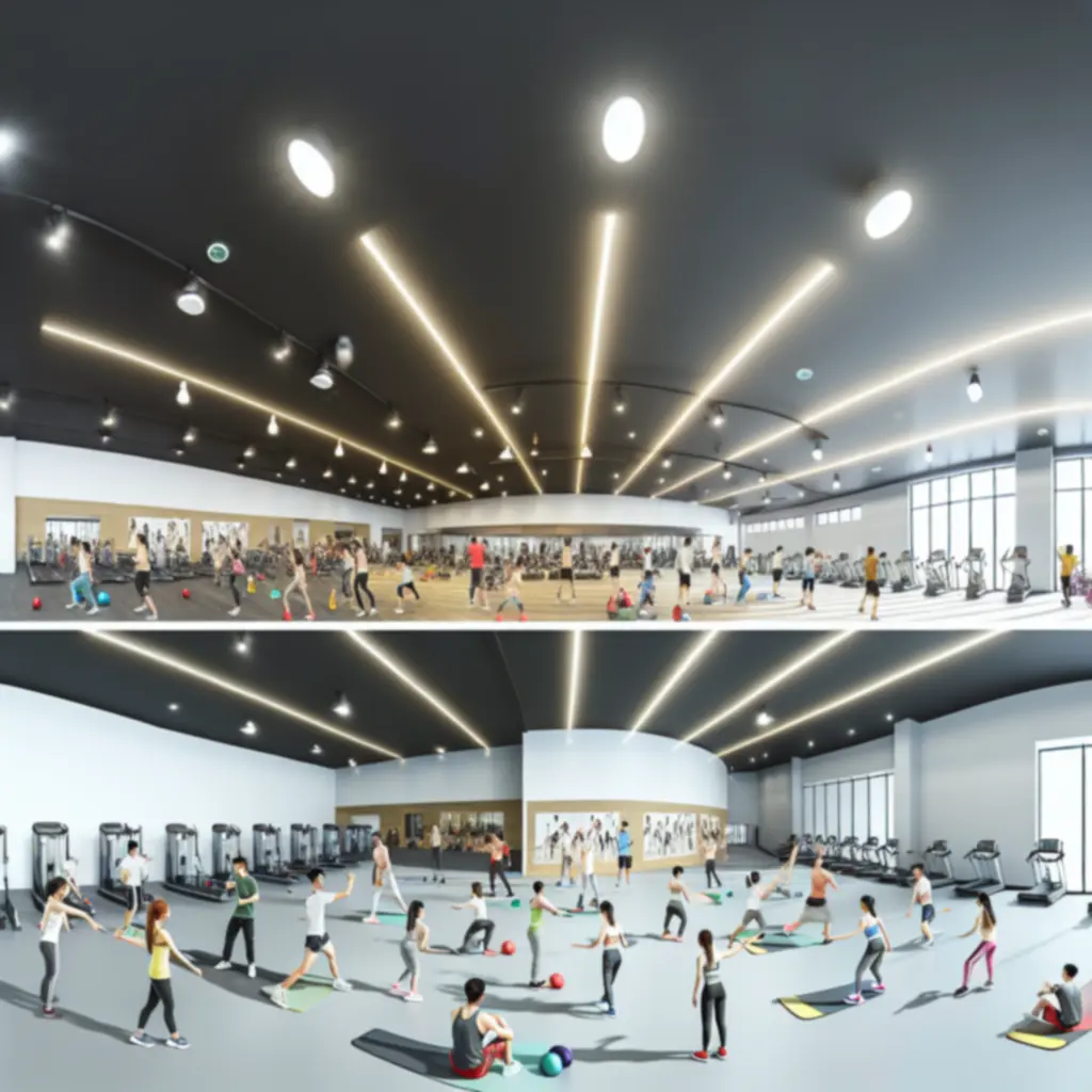 Modern, jól felszerelt BodyFiit Club edzőterem, ahol vendégek különböző programokon vesznek részt