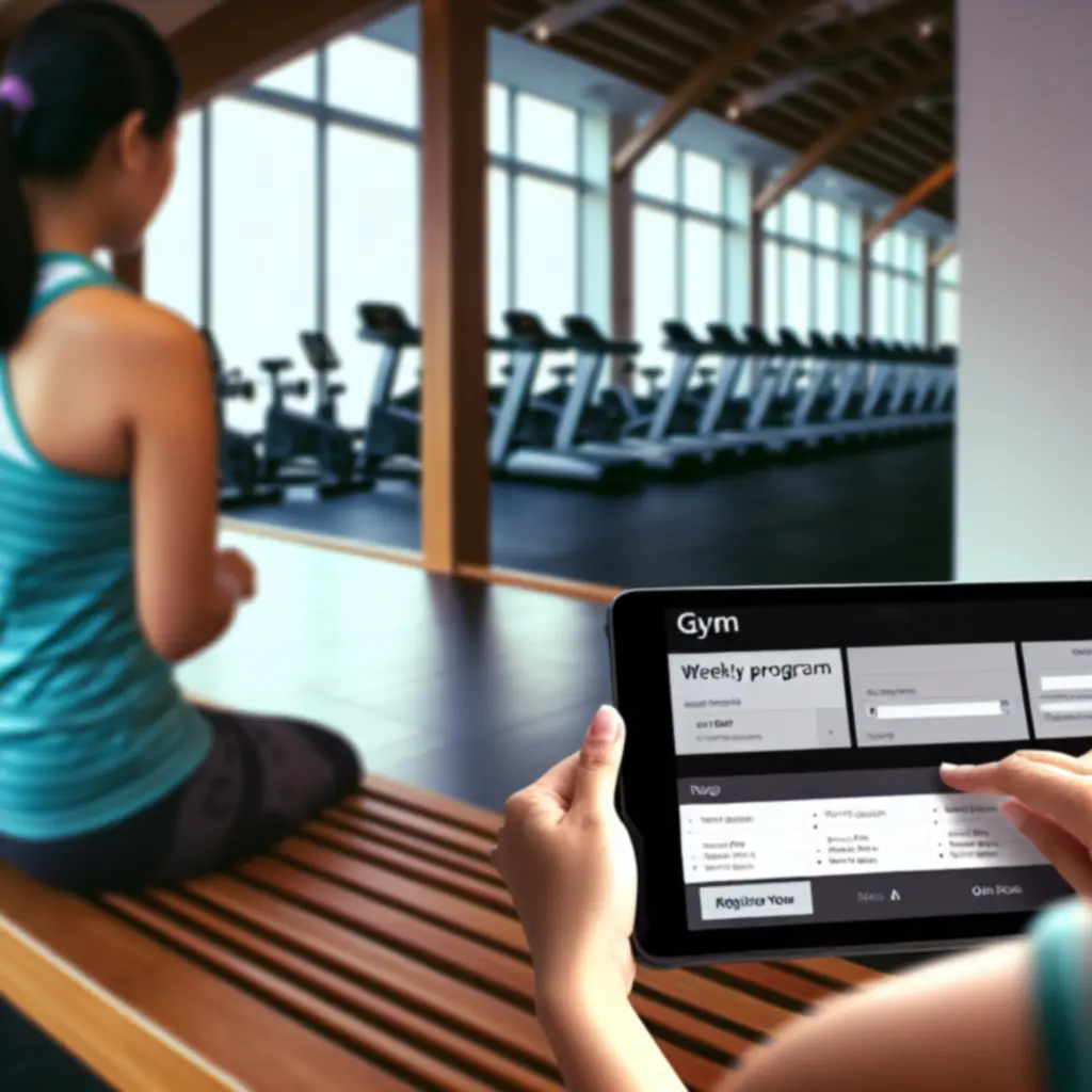 Okostelefonon látható BodyFiit Club program- és órarend alkalmazás felülete